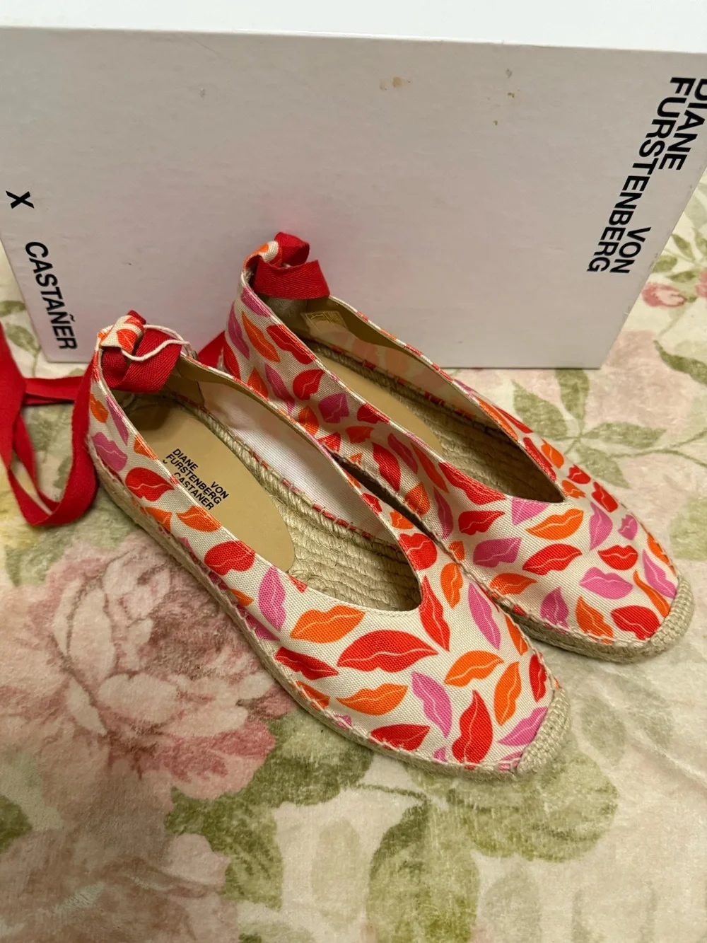 DIANE VON FURSTENBERG X CASTAÑER Lace Up Espadrilles